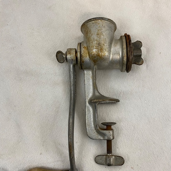 Vintage Climax #51 Food Meat Chopper Grinder Table Clamp W 3 Blades Made In USA - Picture 4 of 9